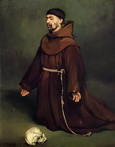 The Monk at Prayer Edouard Manet